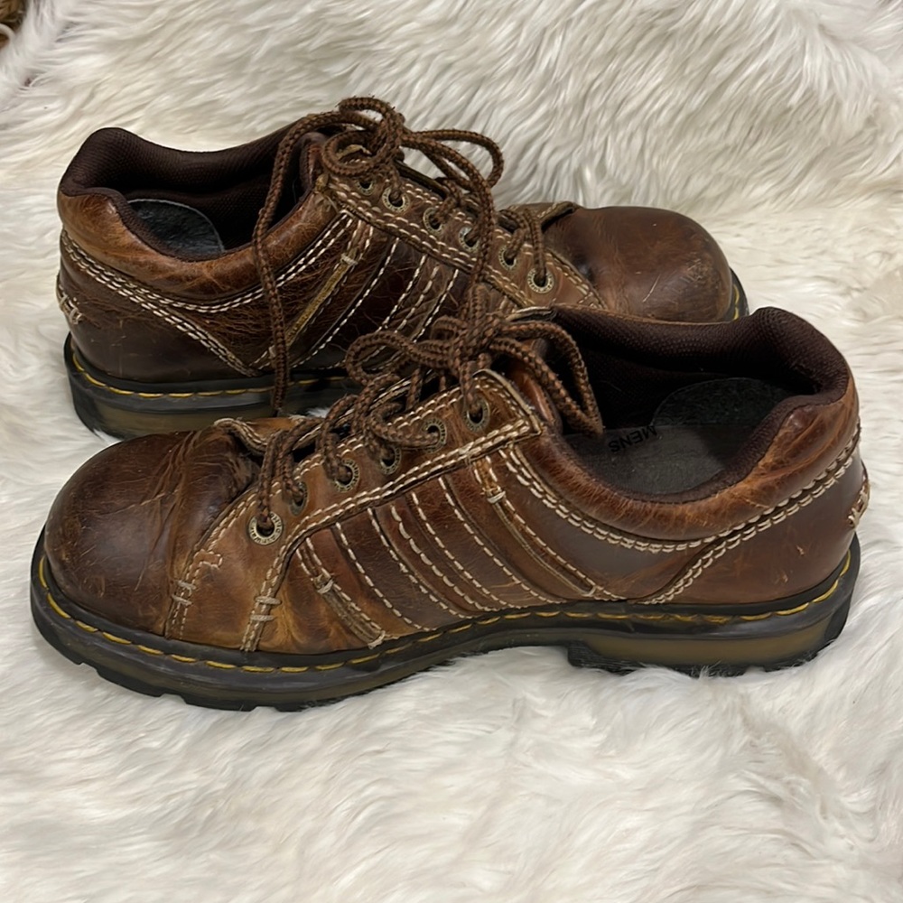 Vintage Dr. Martens Keith Lace Up Leather Oxford Brown Distressed Men Size 12